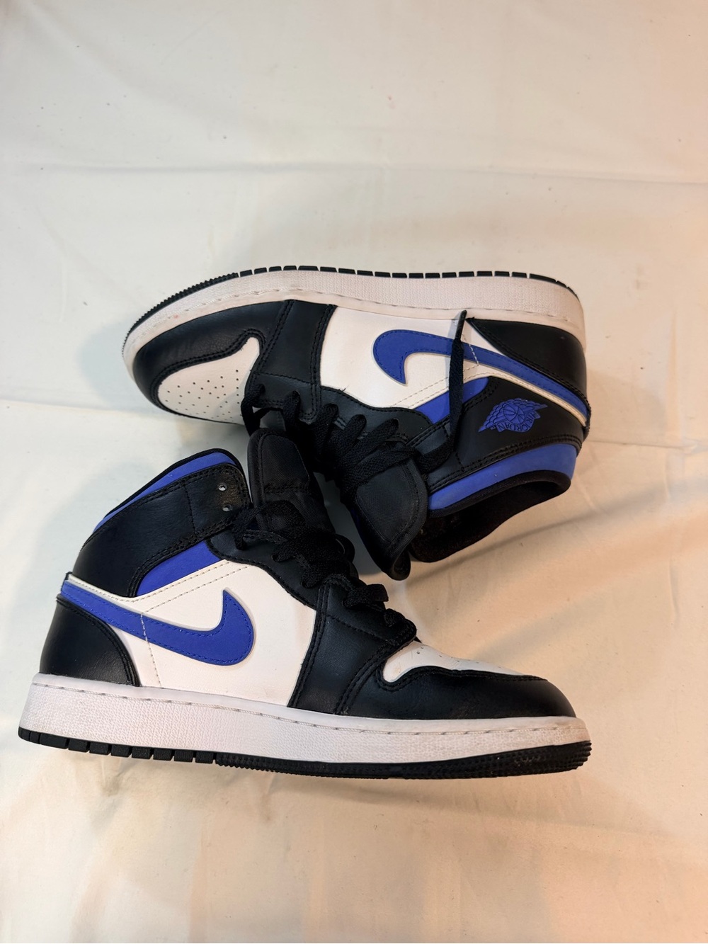 Nike Air Jordan 1 Mid - Black, White & Royal Blue